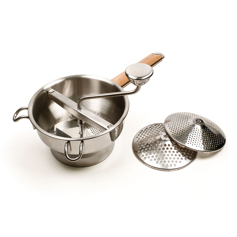 S.S. FOOD MILL W/ 3 INTERCHANGEABLE DISKS